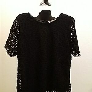 Philosophy Black Lace Blouse